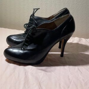 Max Studio stiletto lace up booties.